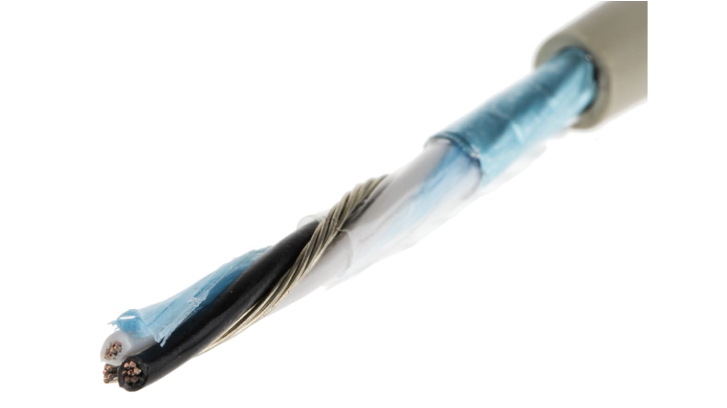 Alpha Wire ProTekt Series Data Cable, 1 Pairs, 2 Cores, 0.35 mm², Screened, 22 AWG, 50m, Screened Shield