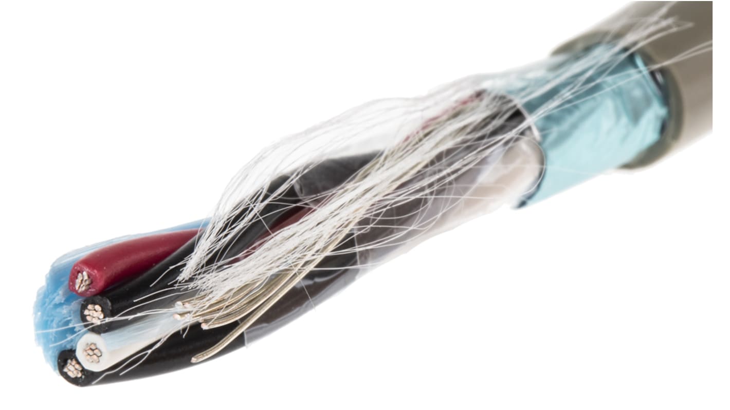 Alpha Wire ProTekt Series Data Cable, 2 Pairs, 4 Cores, 0.35 mm², Screened, 22 AWG, 50m, Screened Shield