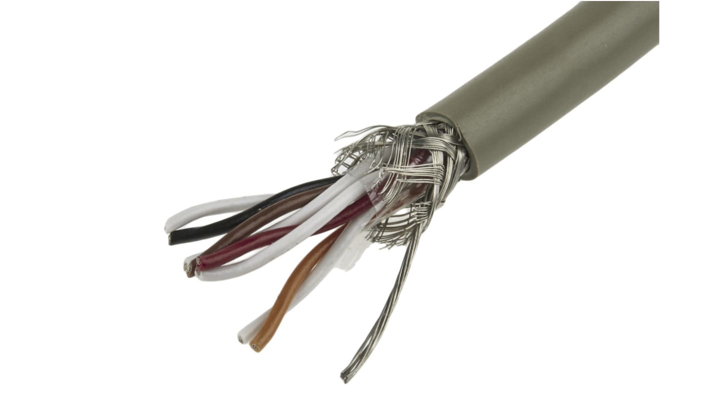 Alpha Wire ProTekt Series Data Cable, 4 Pairs, 8 Cores, 0.14 mm², Screened, 26 AWG, 50m, Screened Shield