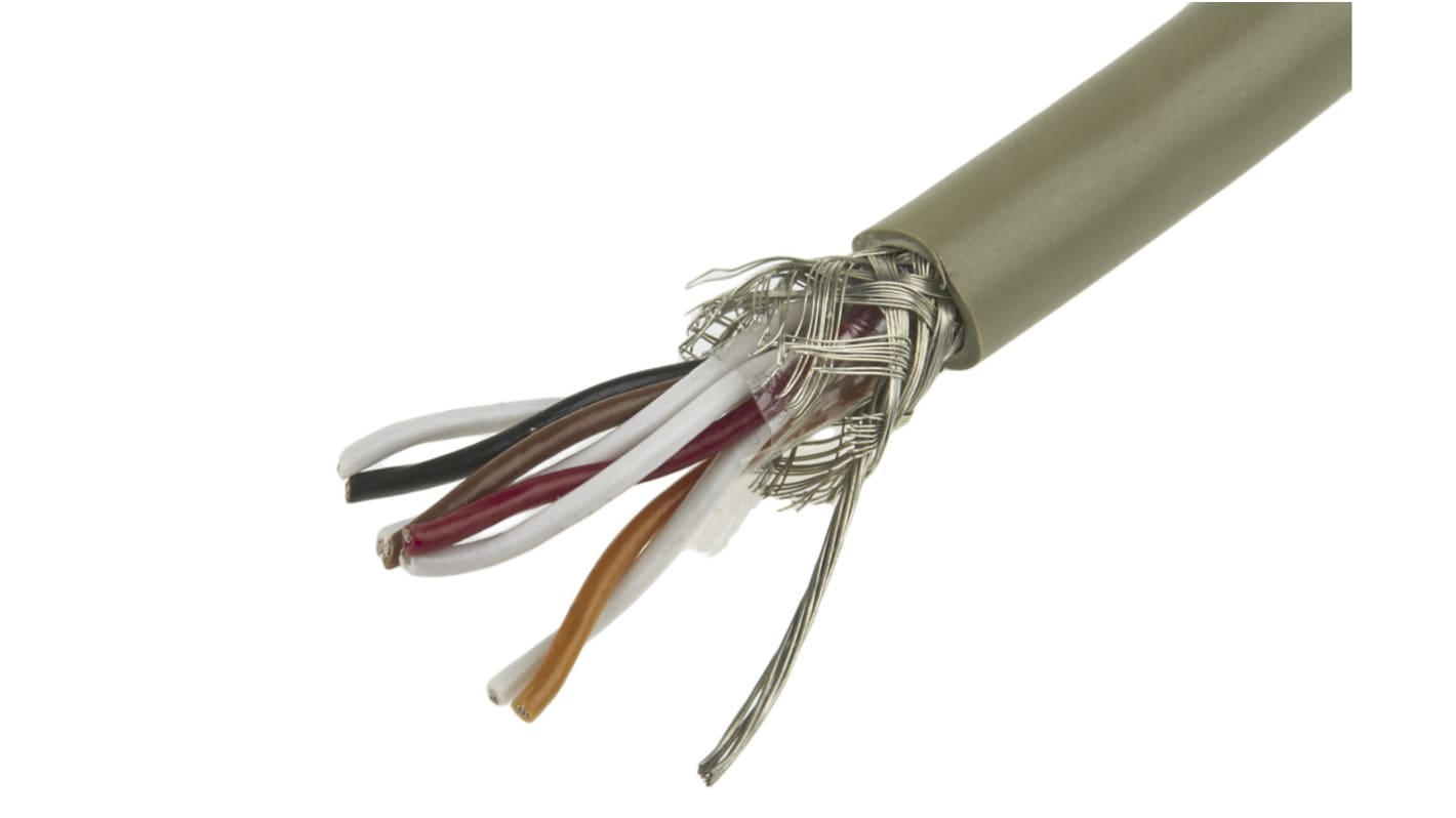 Alpha Wire ProTekt Series Data Cable, 4 Pairs, 8 Cores, 0.23 mm², Screened, 24 AWG, 50m, Screened Shield