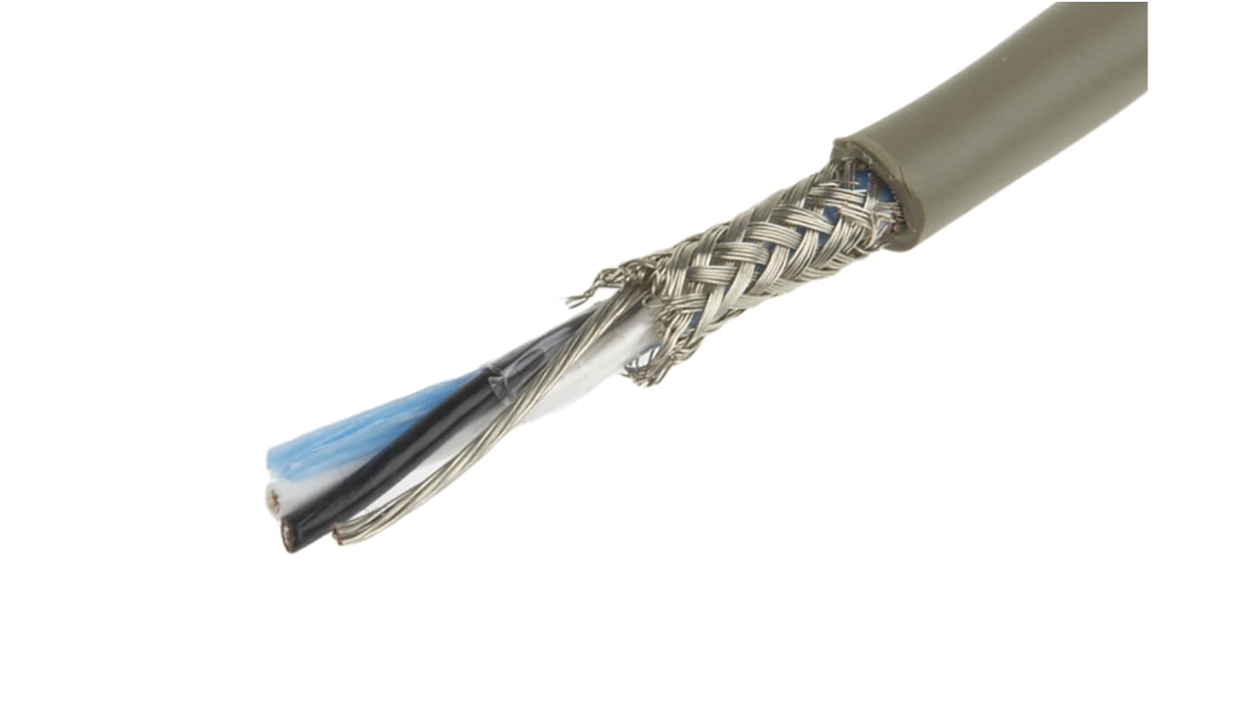 Alpha Wire ProTekt Series Data Cable, 1 Pairs, 2 Cores, 0.35 mm², Screened, 22 AWG, 50m, Screened Shield, Control Cable