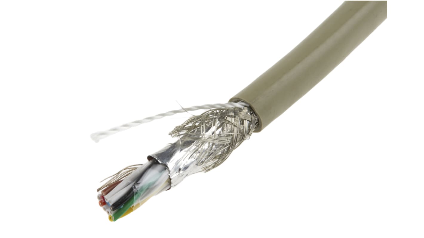 Alpha Wire ProTekt Series Data Cable, 6 Pairs, 12 Cores, 0.23 mm², Screened, 24 AWG, 50m, Foil and Braid Shield