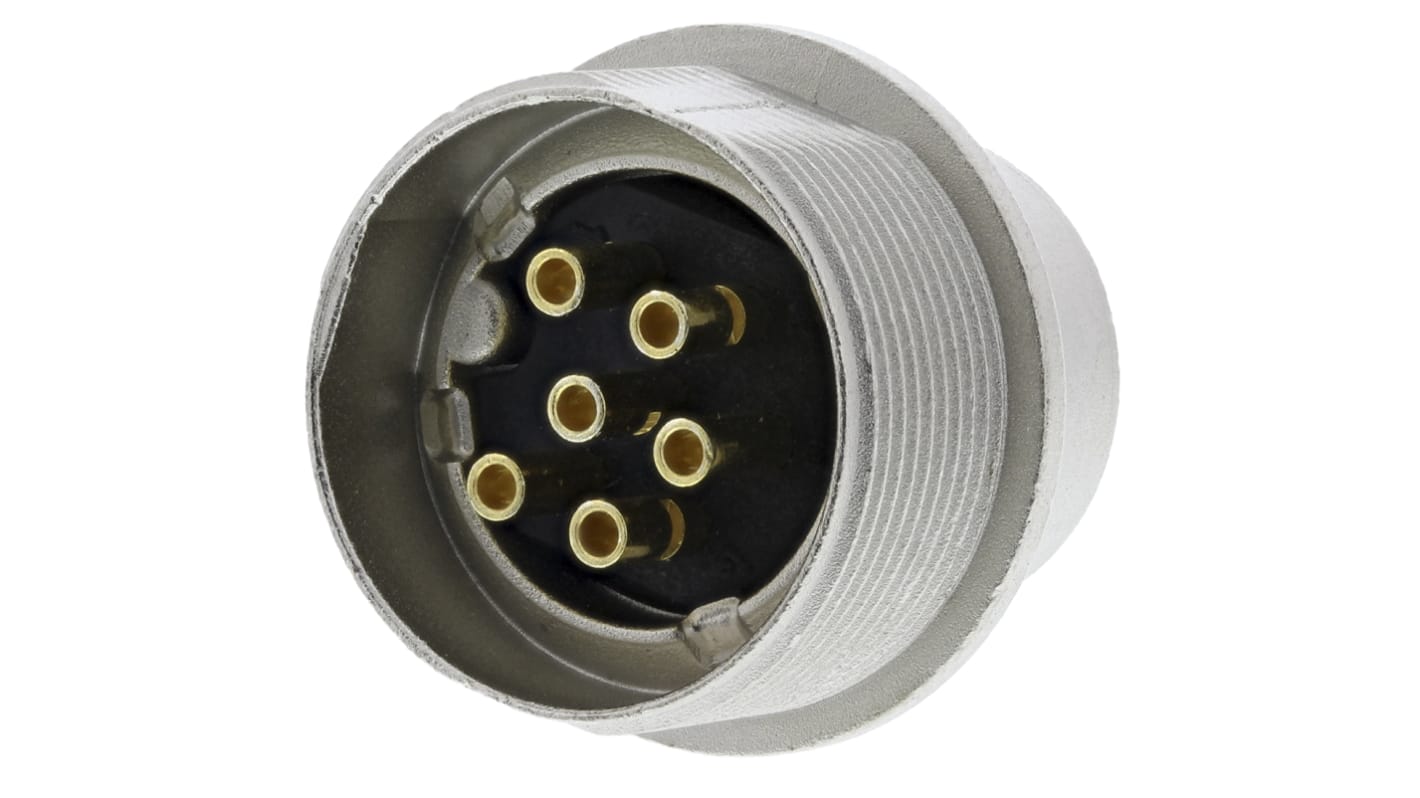 Lumberg SFV M16 DIN-Stecker Gerade 6-polig, 250 V ac / 5A IP40, Lötanschluss Tafelmontage