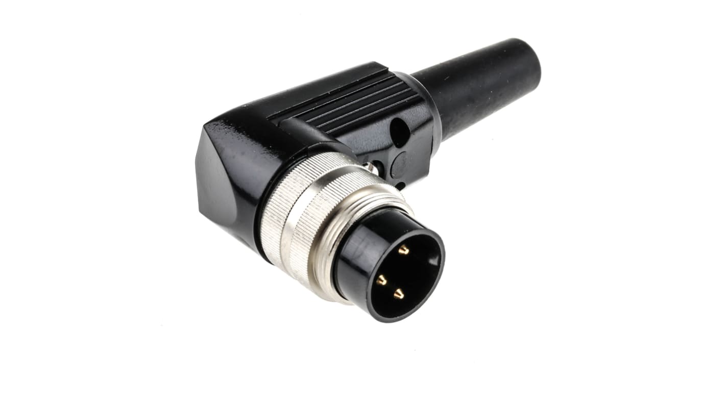 Lumberg, WSV 3 Pole Right Angle M16 Din Plug, DIN EN 60529, 5A, 250 V ac IP40, Male, Cable Mount