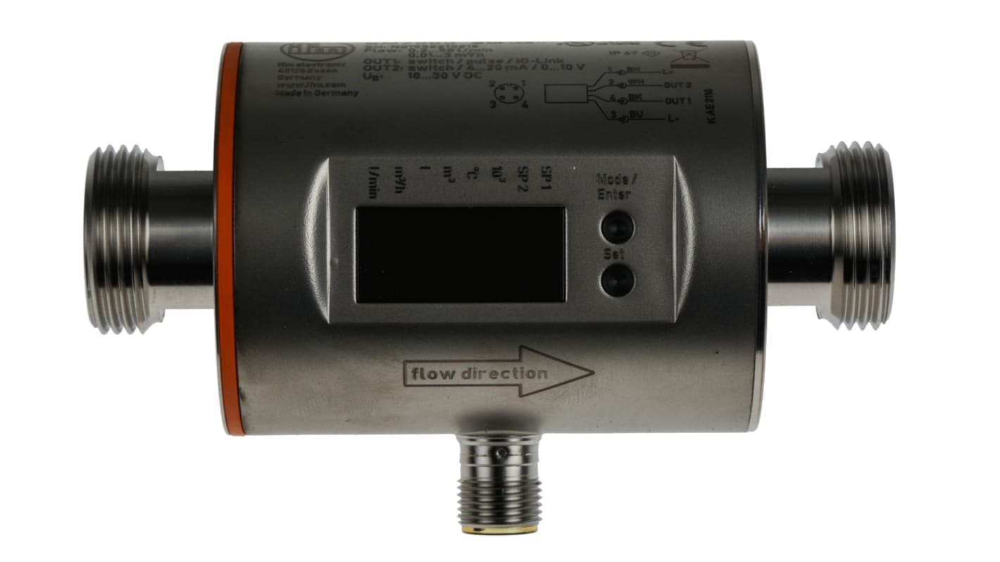 Rs-Online Flussometro ifm electronic per Liquidi flusso 0 2 l/min → 50 l/min