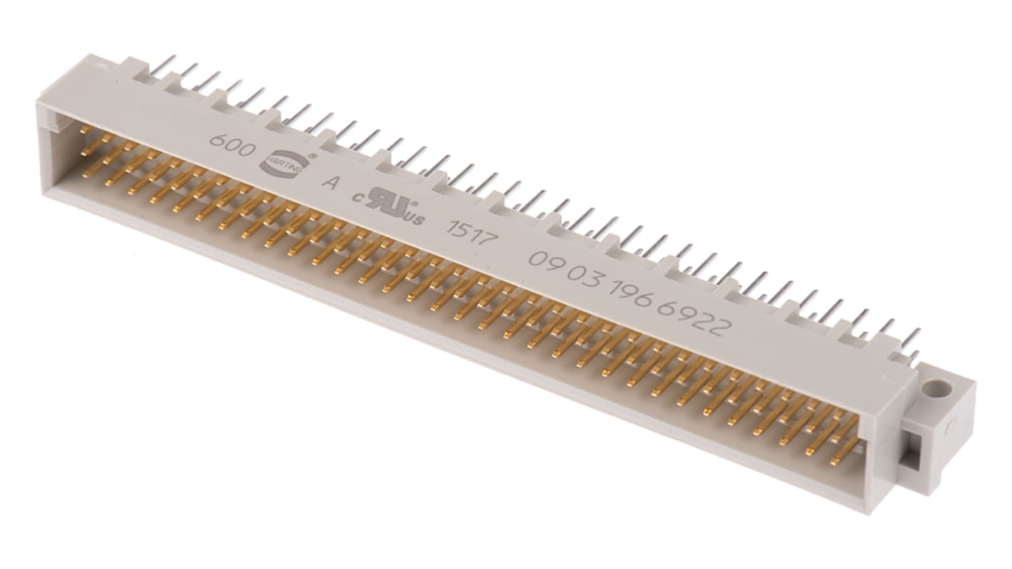 HARTING 96 Way 2.54mm Pitch, Type C Class C2, 3 Row, Straight DIN 41612 Connector, Plug
