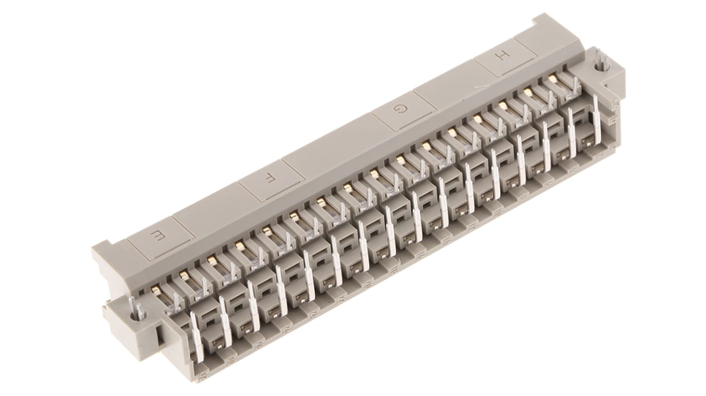 Connettore DIN 41612 HARTING Maschio, , Angolo retto, 32 vie 3 file, terminazione a saldare