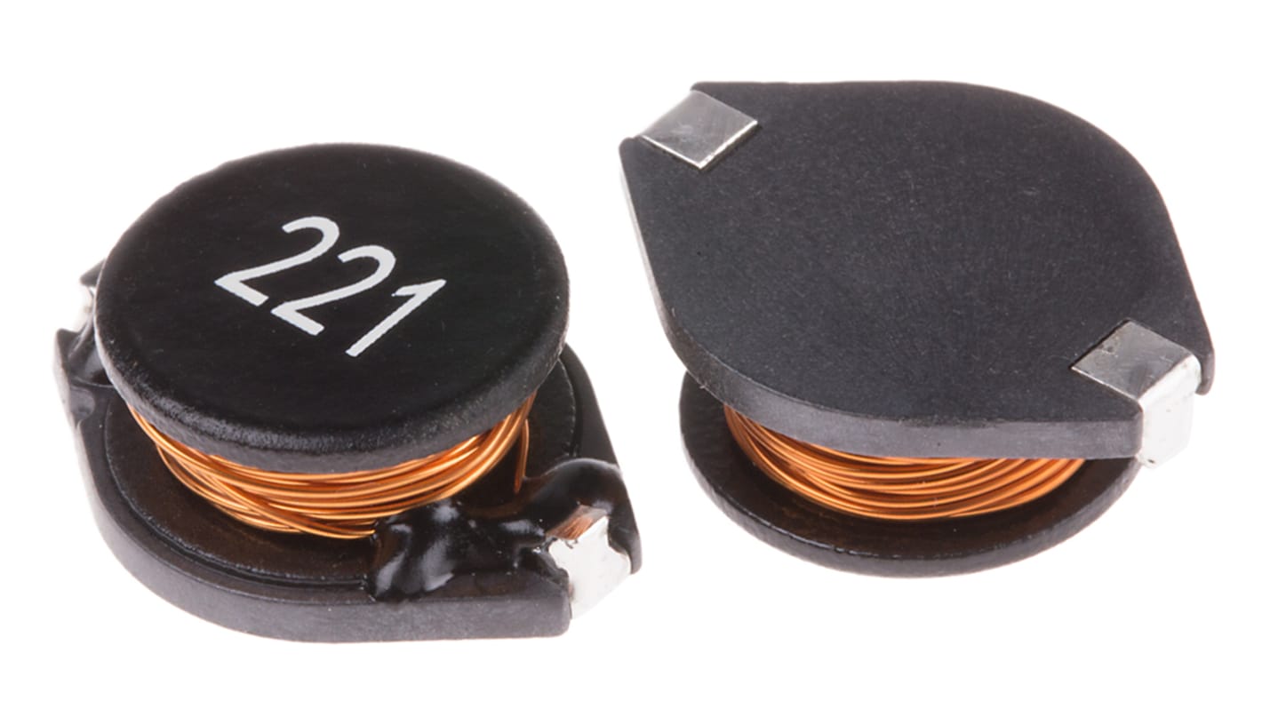 RS PRO, 52 Unshielded Wire-wound SMD Inductor 220 μH ±20% Wire-Wound 2.4A Idc