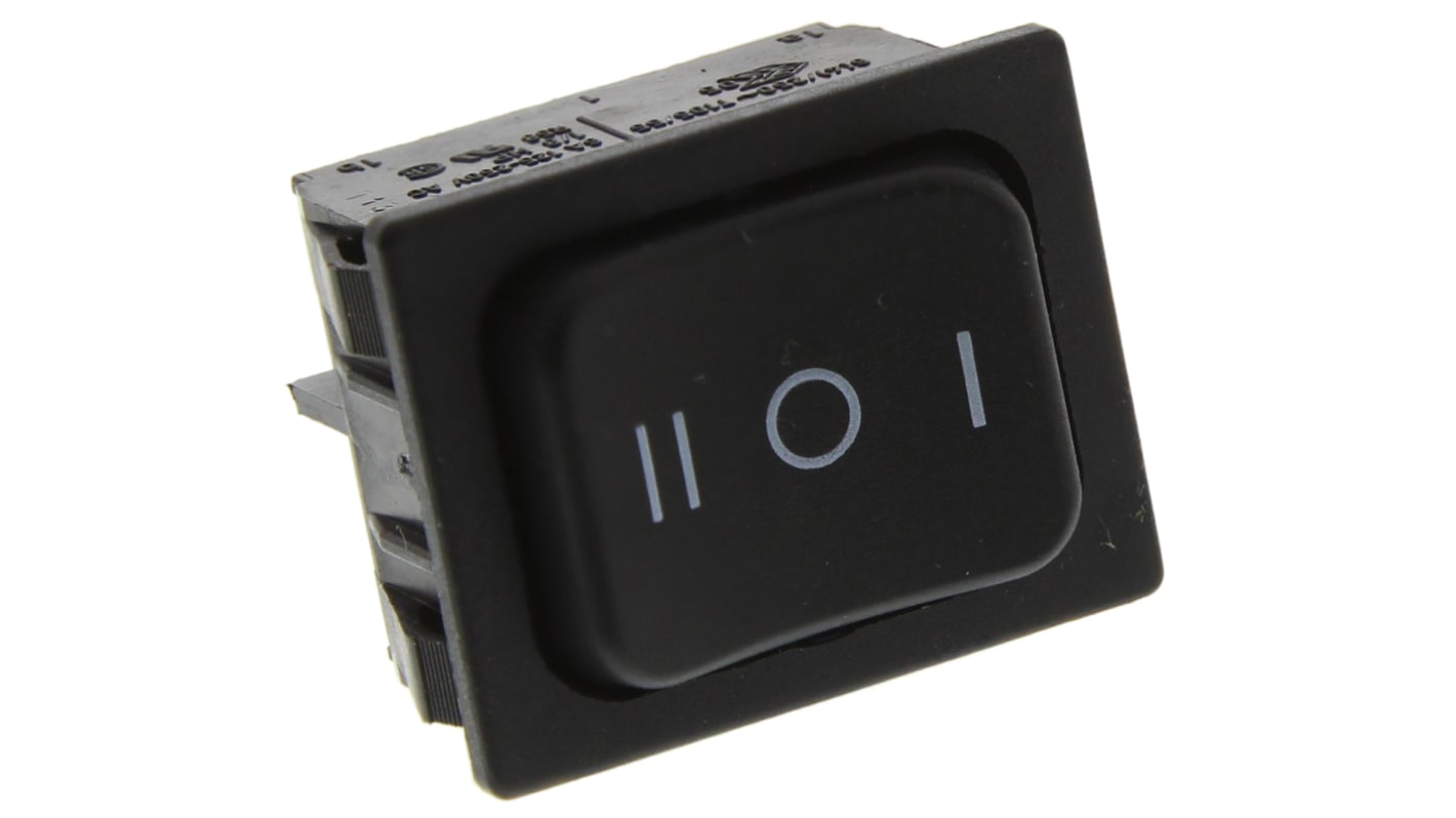 Interruttore a bilanciere Marquardt, DPDT, On-Off-On, , Nero