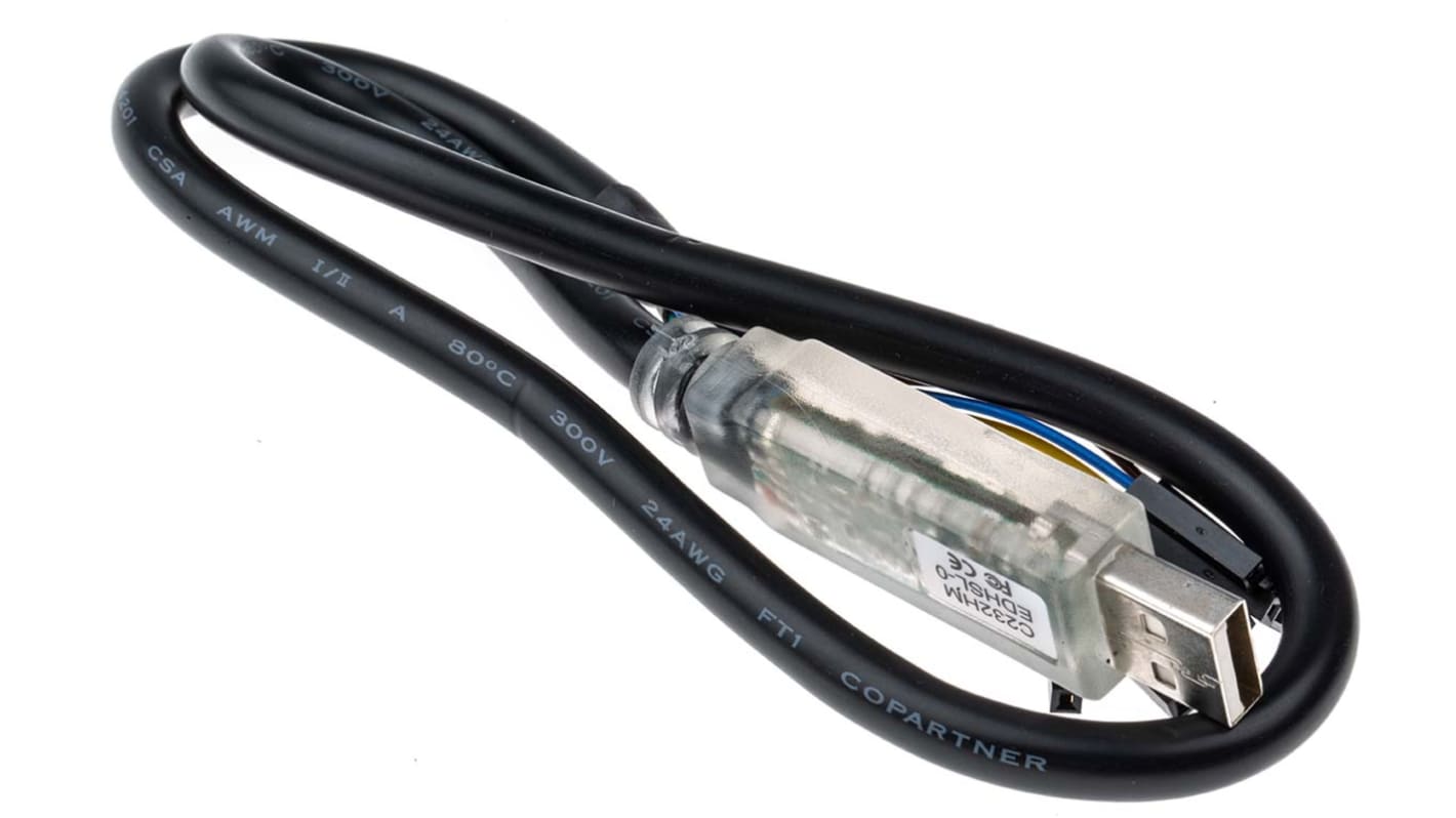 FTDI Chip USB 2.0, Male USB A to Female Unterminated, 500mm