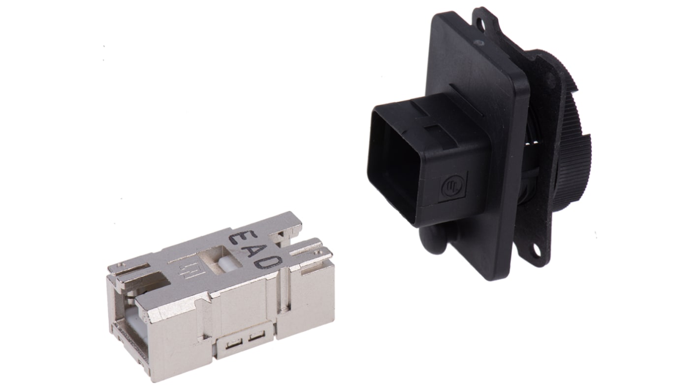 Acoplador RJ Weidmuller, interfaz RJ45, de Cat6a, apantallamiento STP