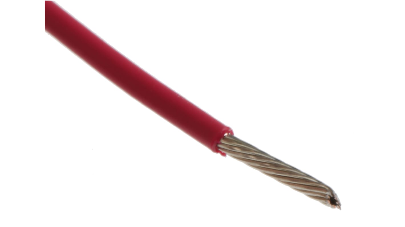 Alpha Wire 红色电线, 0.52 mm², 305m长, 20 AWG, 600 V, 最高+105°C, MPPE绝缘, Ecogen Ecowire系列