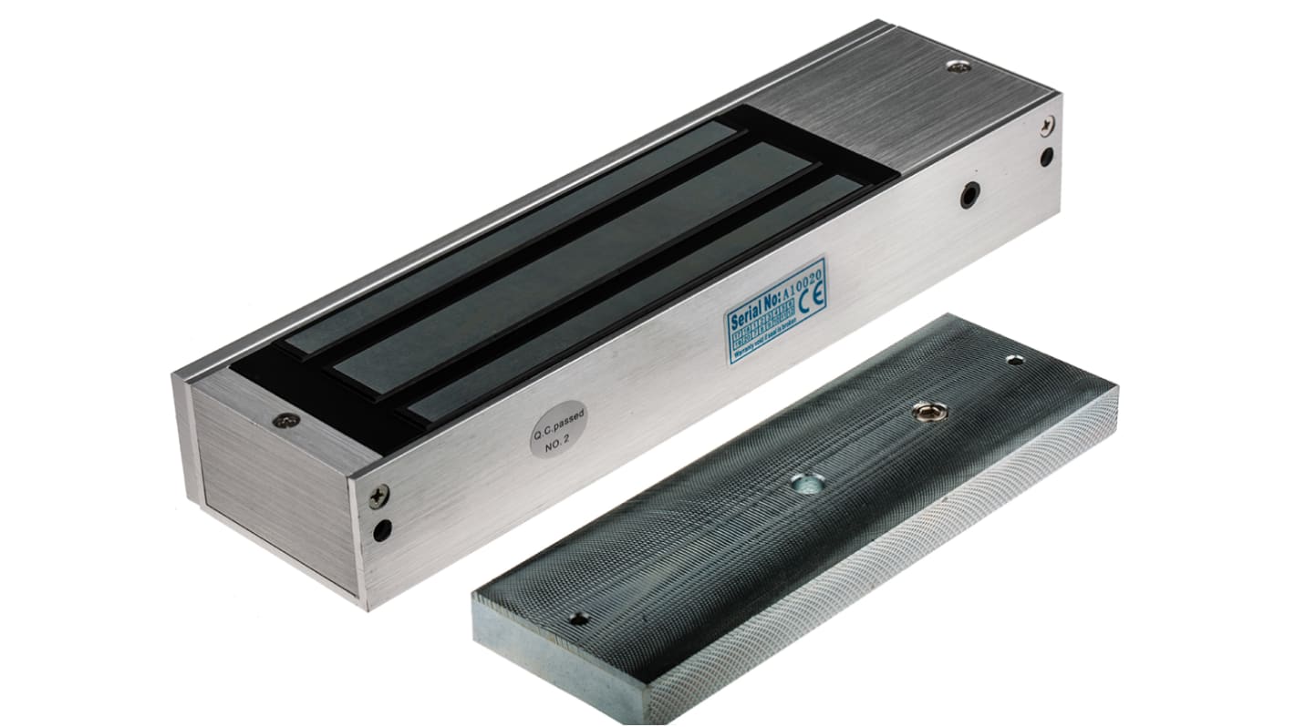 Chiudiporta magnetico per Porte singole  in cc RS PRO, 1200lb, 12 V dc, 24V cc