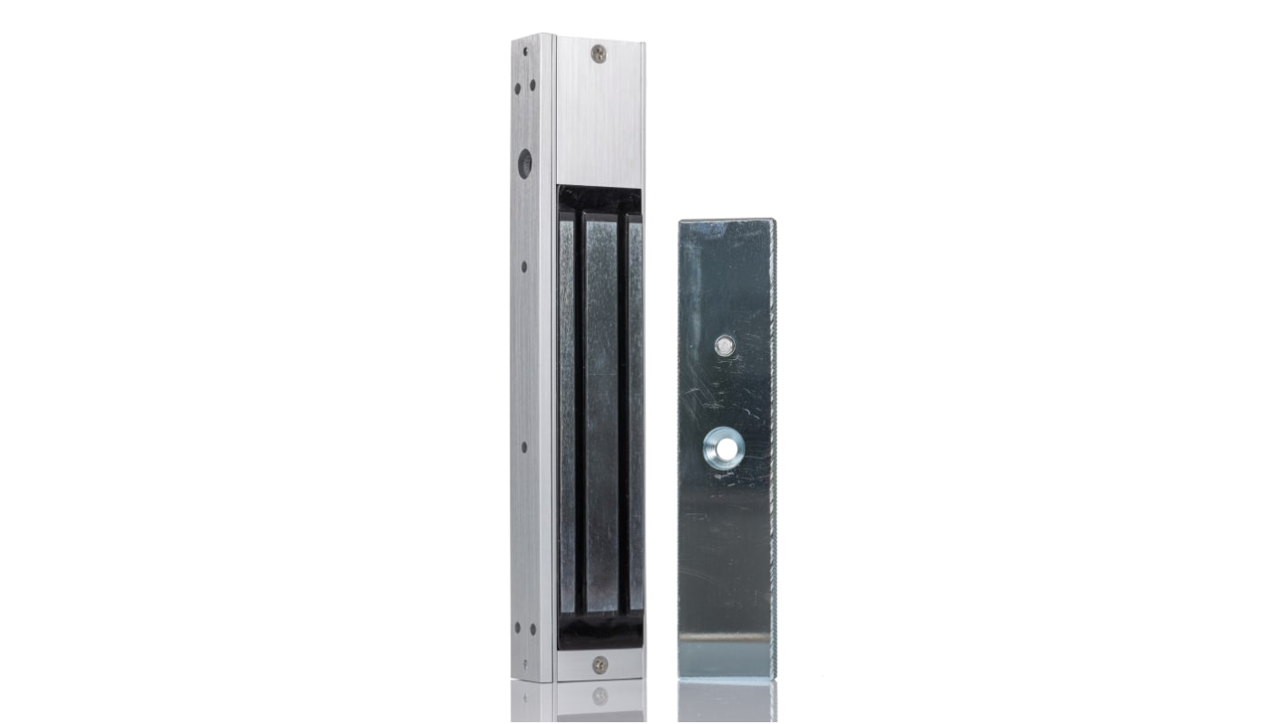 RS PRO Single Door Access Control Door Magnet, 600lb Holding Force 12V dc