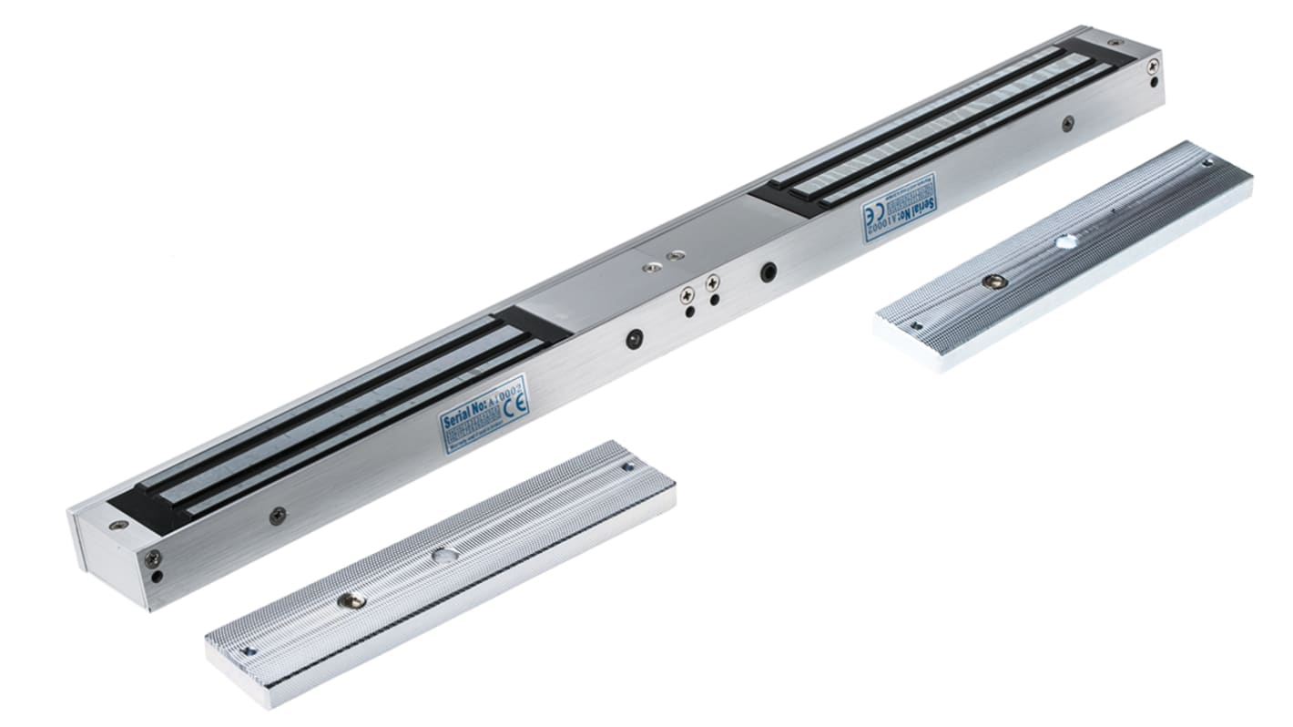 Dveřní magnet pro kontrolu přístupu 600lb Dvojité dveře DC 12V dc, hloubka: 26 mm RS PRO