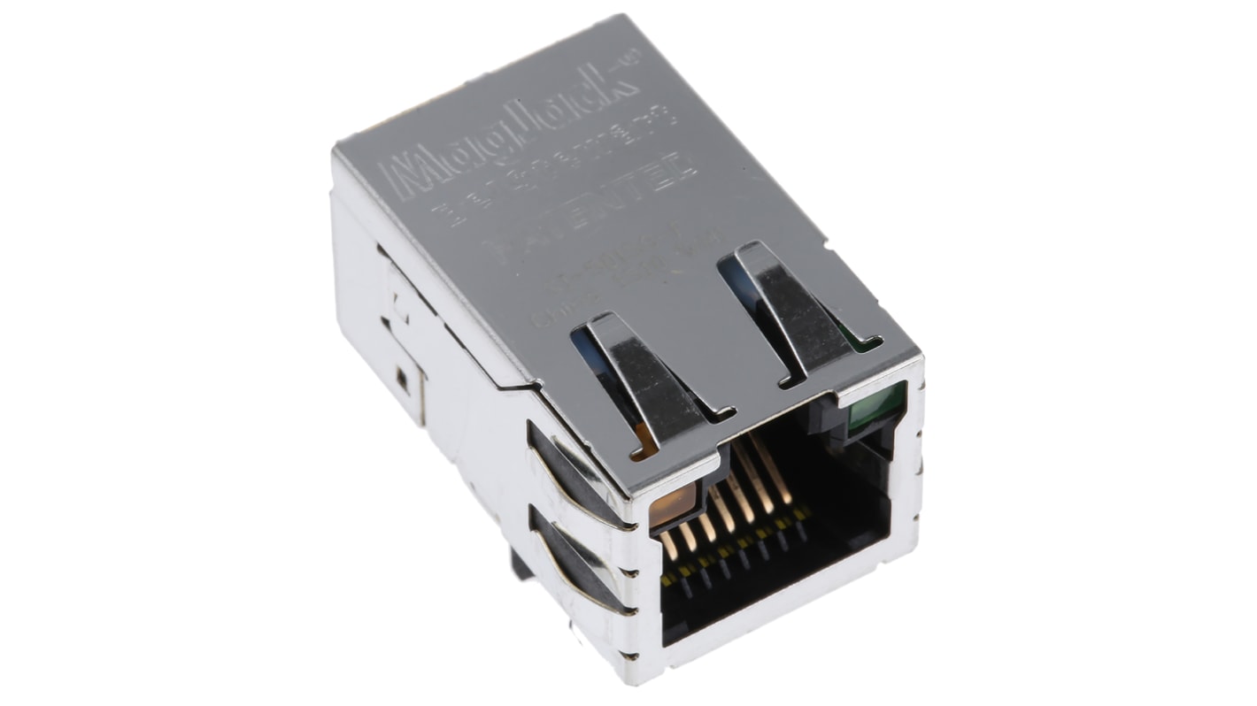 Connettore RJ45 Femmina Bel-Stewart, 8P8C vie, Montaggio con foro passante