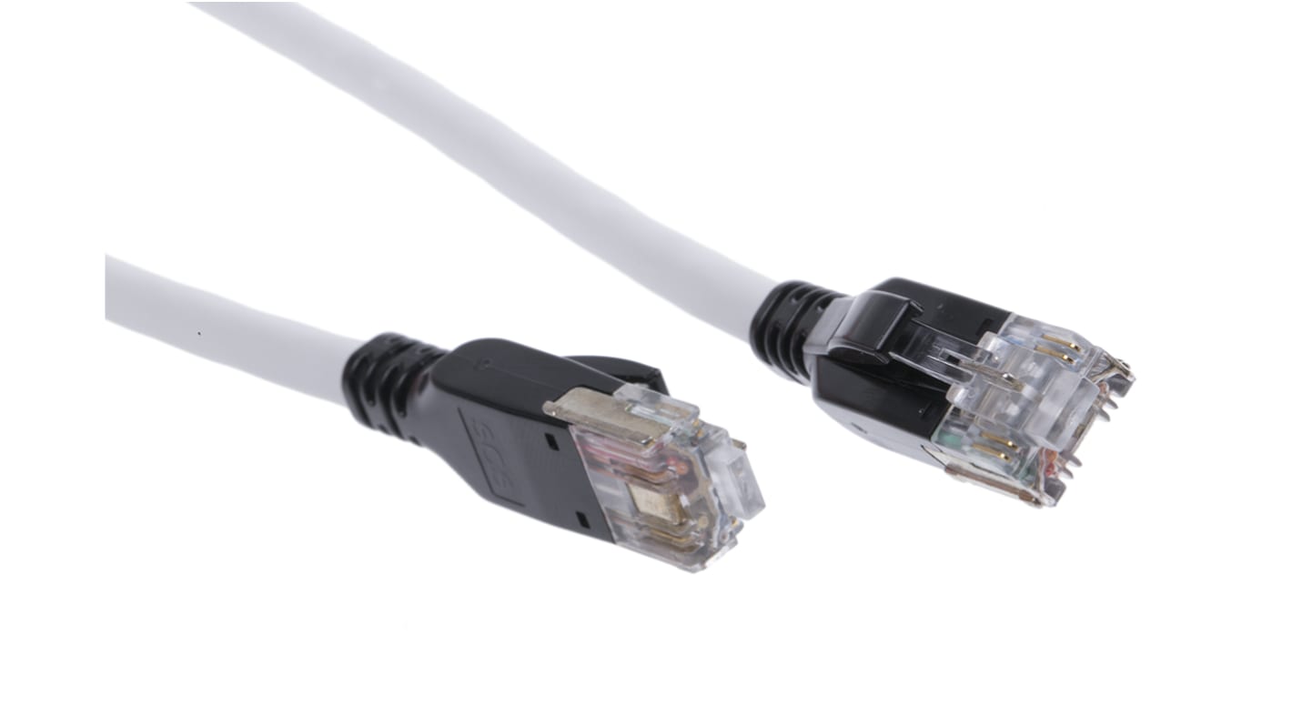 Bel-Stewart Ethernet kábel, Cat7, ARJ45 - ARJ45, 5m, Szürke