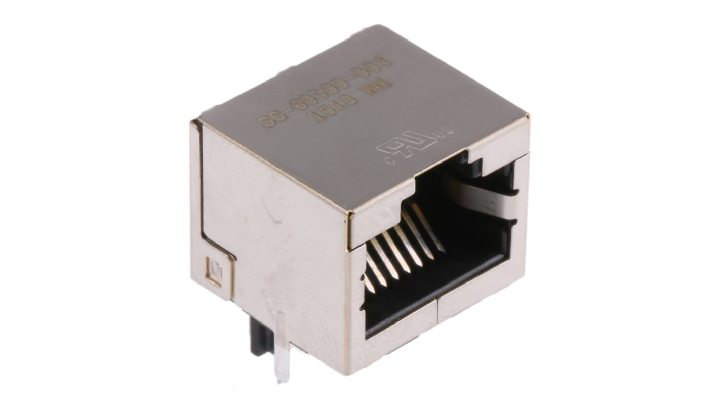 Bel-Stewart SS-60300 Series Female RJ45 Connector, Cat6a Right Angle