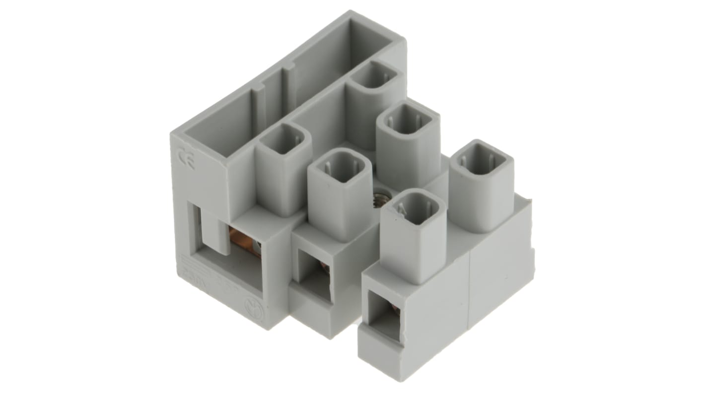 CAMDENBOSS Fused Terminal Block, 3-Way, 20A, 4 mm² Wire, Screw Down Termination