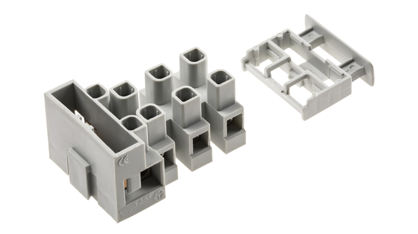 CAMDENBOSS Fused Terminal Block, 4-Way, 20A, 4 mm² Wire, Screw Down Termination