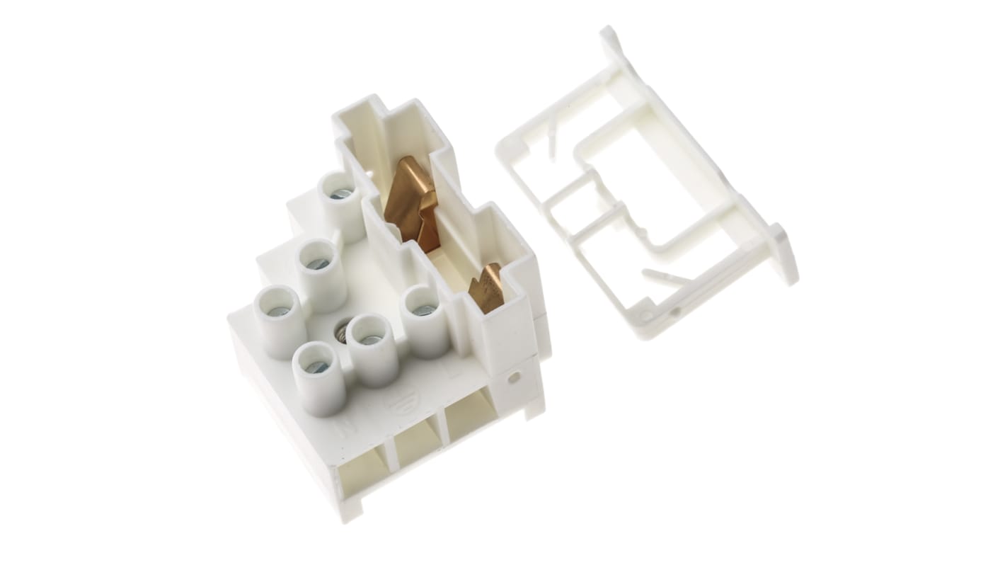 CAMDENBOSS Fused Terminal Block, 3-Way, 20A, 4 mm² Wire, Screw Down Termination