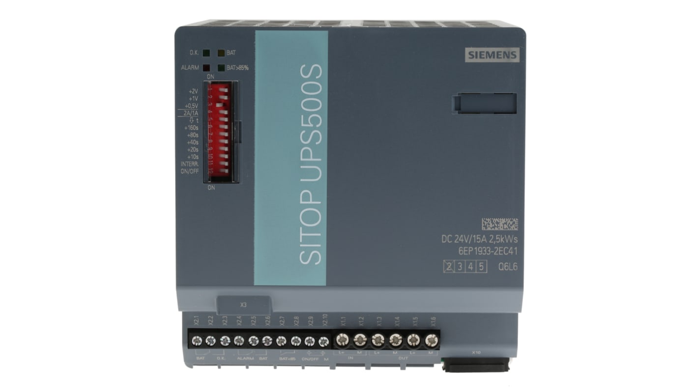 Siemens 24V dc Input DIN Rail Uninterruptible Power Supply (360W), SITOP UPS500S