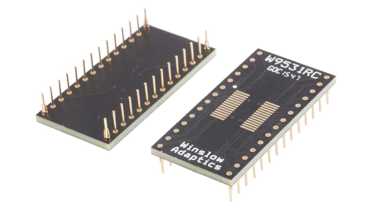 Winslow Straight Through Hole Mount 0.65 mm, 2.54 mm Pitch IC Socket Adapter, SSOP 28 to DIP 28