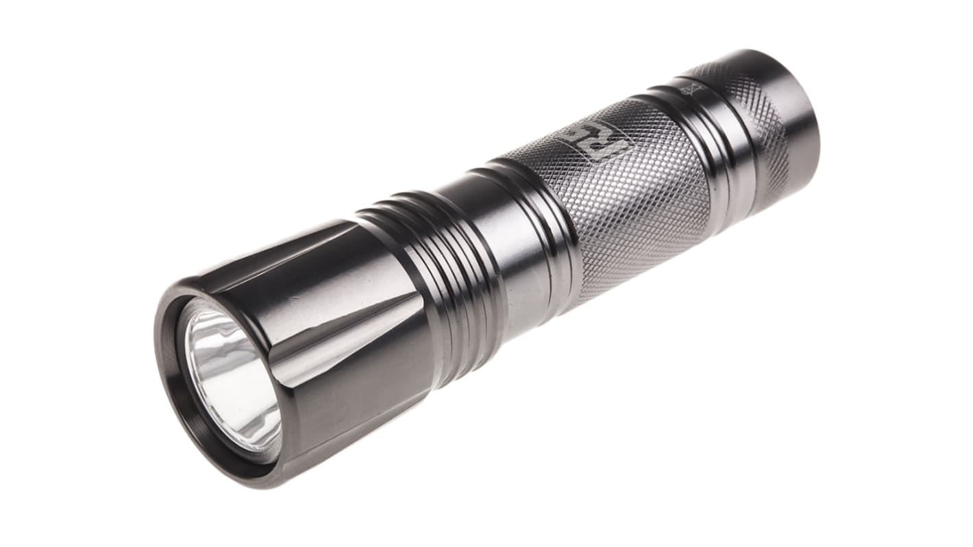 RS PRO LED手电筒 直, 250LM, 3 x AAA电池, 黑色