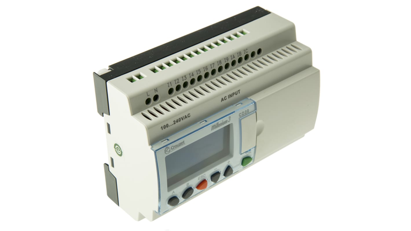 Crouzet Millenium 3 Series Logic Module, 230 V ac Supply, Relay Output, 12-Input, Digital Input