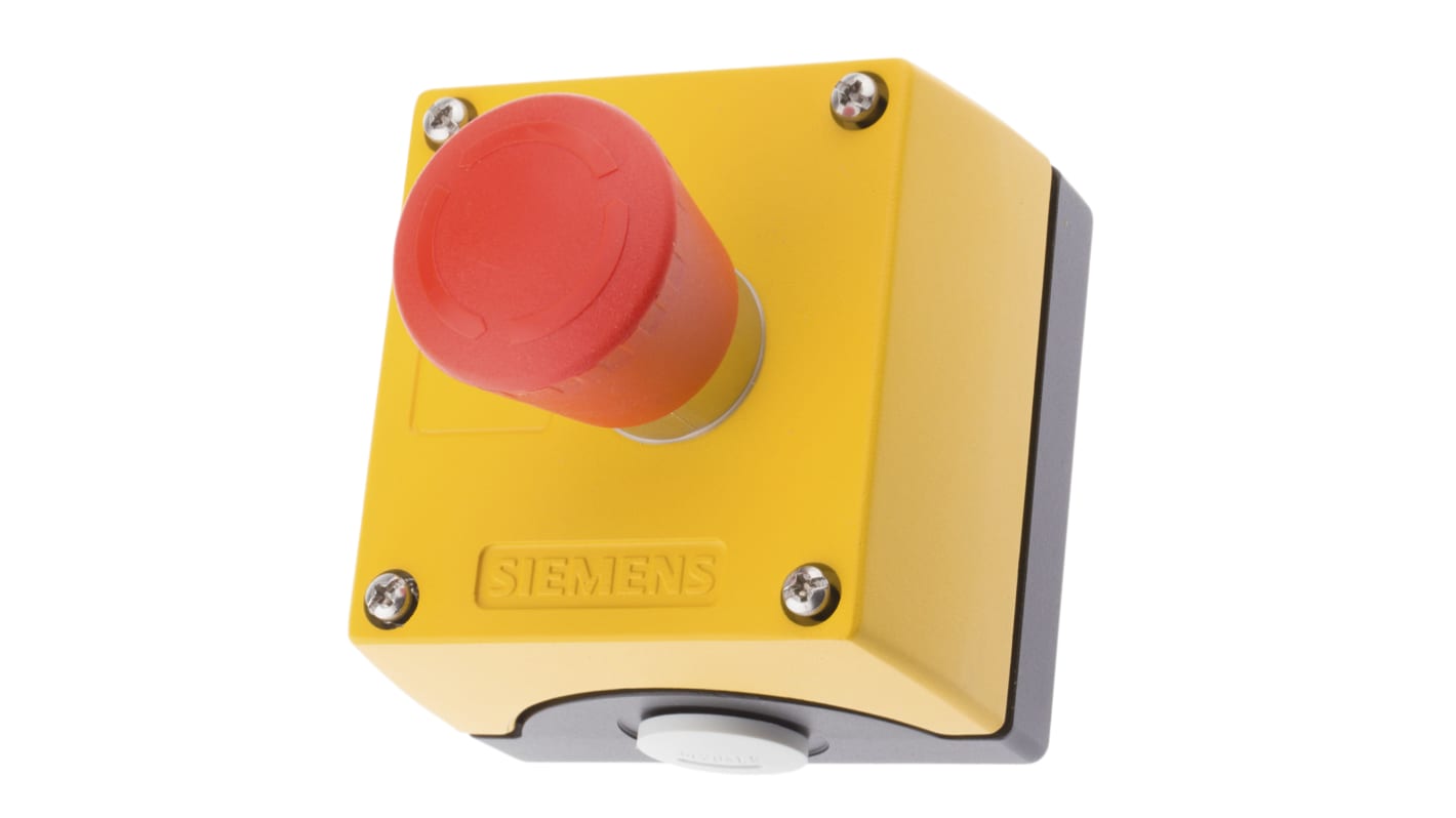 Siemens Emergency Stop Push Button, Surface Mount, SPST, IP67