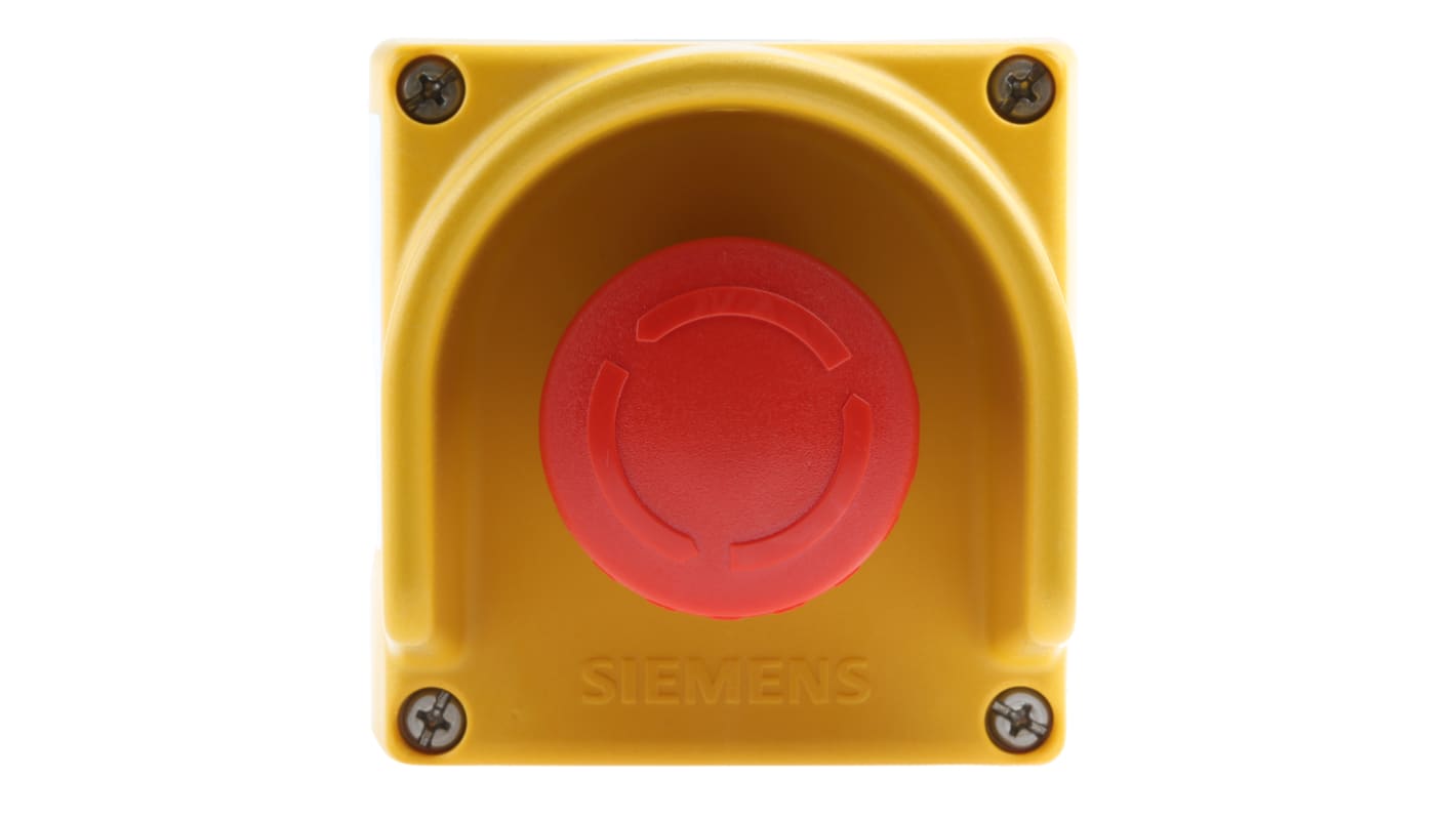 Siemens Emergency Stop Push Button, Surface Mount, 2NC, IP65