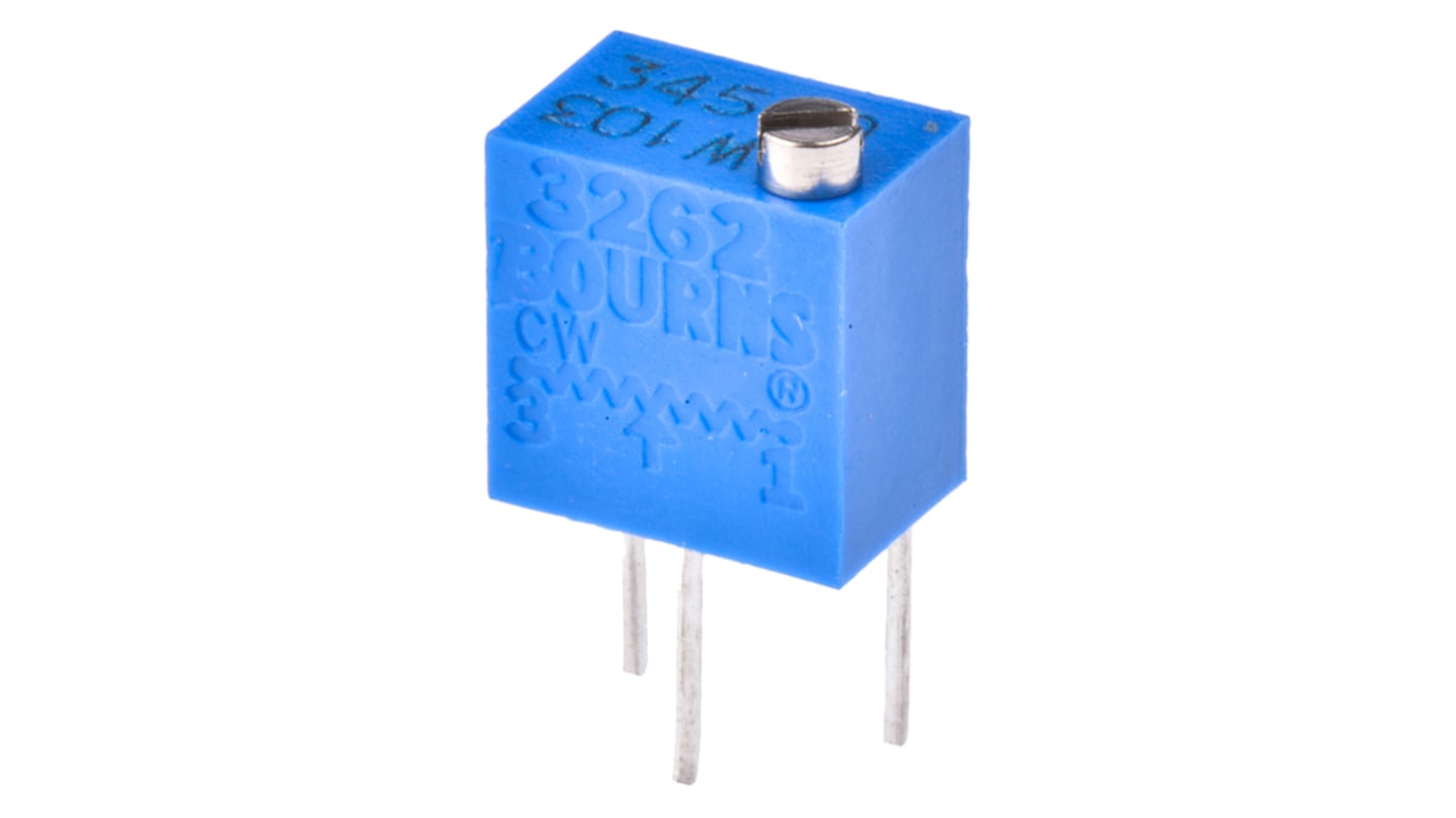 Potenziometro trimmer Bourns, 10kΩ, 12 giri, Regolazione dall'alto, Su foro