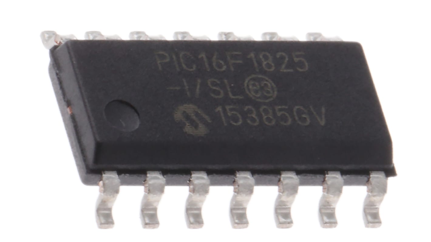 Microchip, 8bit PIC, PIC16F Microcontroller, 32MHz, 14 kB Flash, 14-Pin SOIC