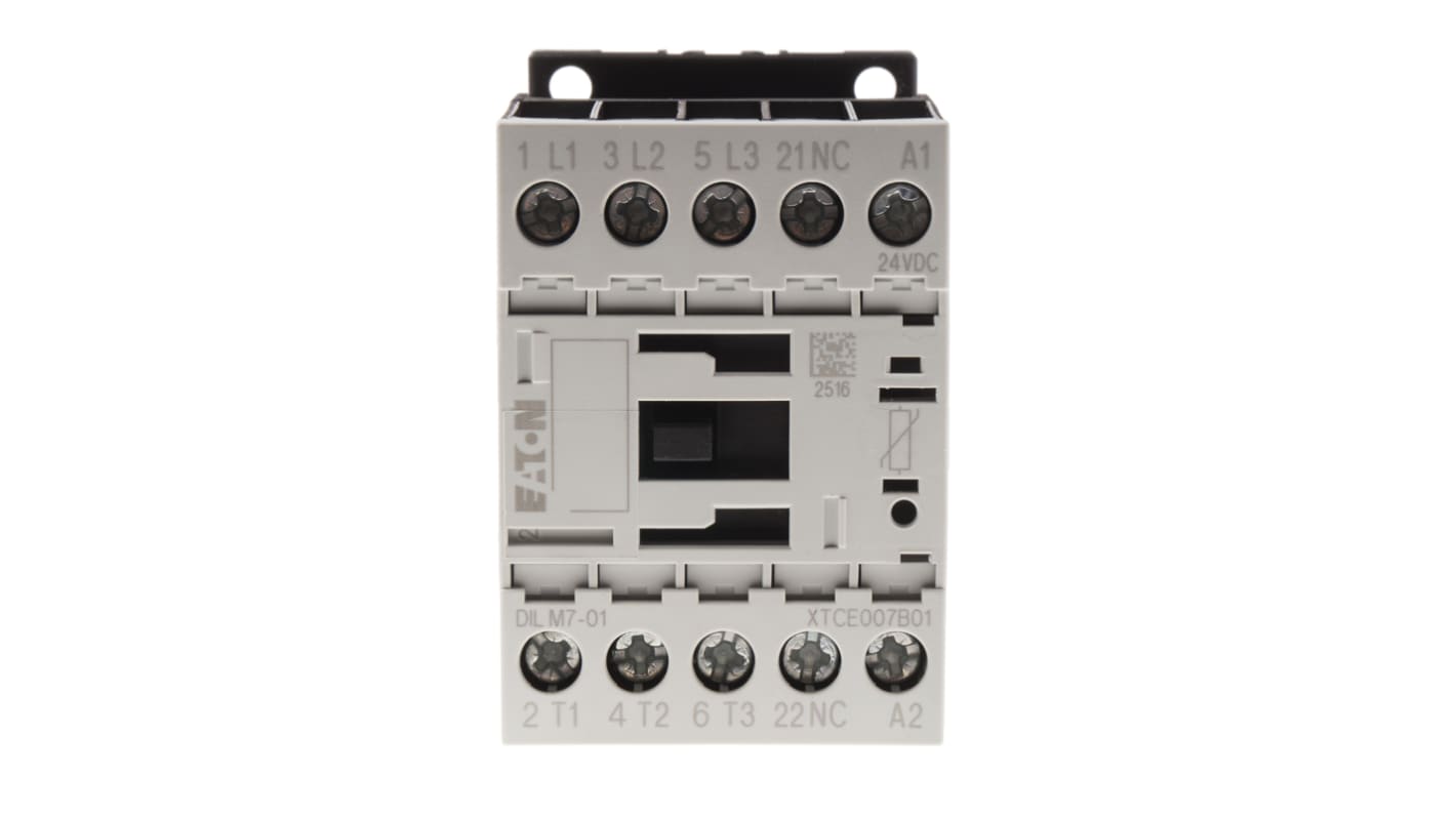 Eaton xStart Leistungsschütz 24 V dc-Spule, 3 -polig , 400 Vac / 7 A 3 kW 3 Schließer 1-Hilfskontakte