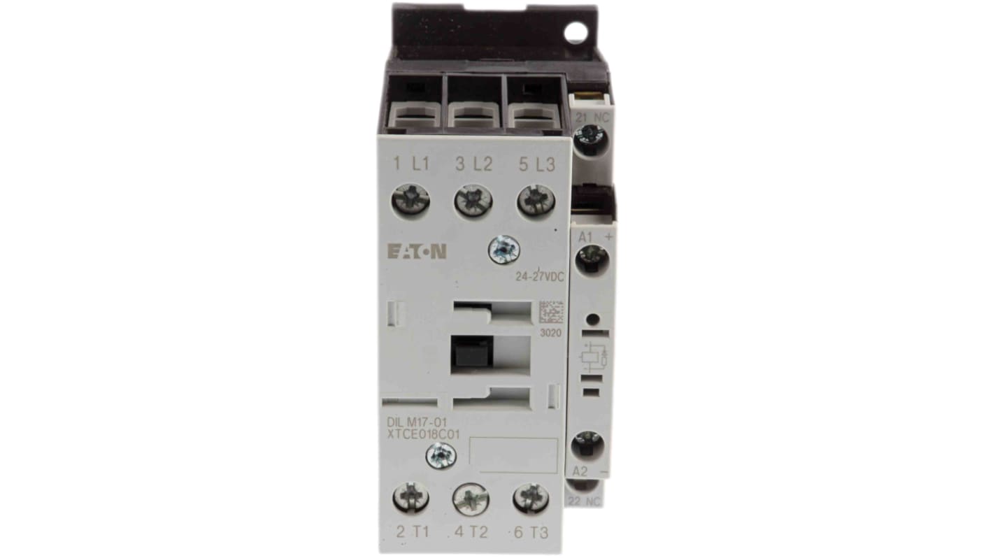 Eaton xStart Contactor, 24 V dc Coil, 3-Pole, 17 A, 7.5 kW, 3NO, 400 V ac