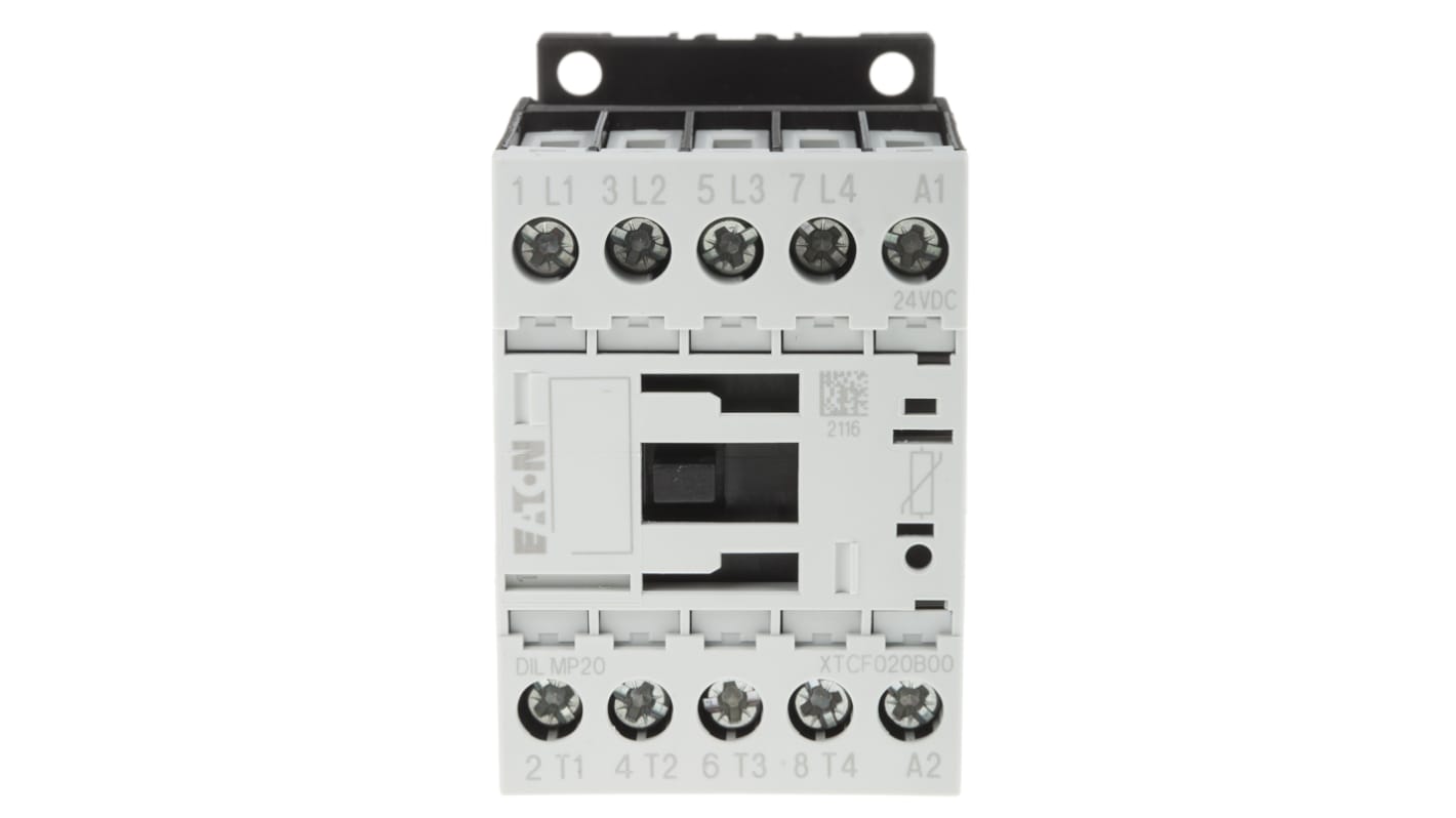 Eaton xStart Contactor, 24 V dc Coil, 4-Pole, 20 A, 5.5 kW, 4NO, 400 V ac