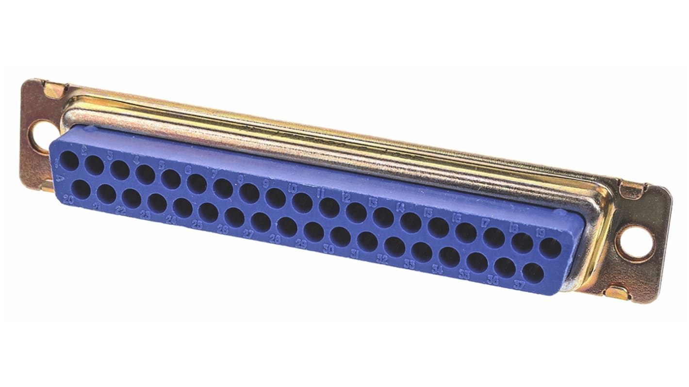 TE Connectivity, AMPLIMITE 109 Series Straight Military Crimp D-Sub Connector, Socket, 37 Pin