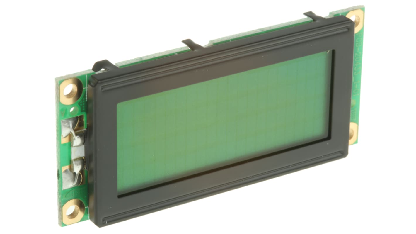 Batron BTHQ42003AV-STF-06-LEDYG-RW1067 Alphanumeric LCD Display, Yellow on Green, 4 Rows by 20 Characters, Transflective