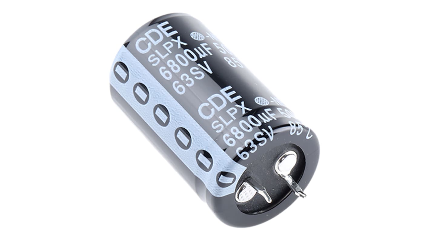 Cornell-Dubilier 6800μF Aluminium Electrolytic Capacitor 50V dc, Snap-In - SLPX682M050C7P3