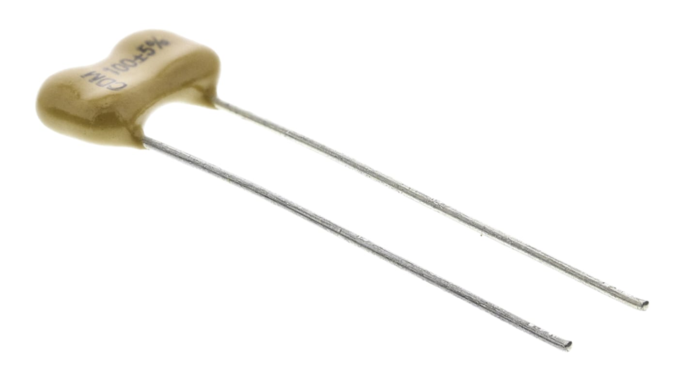 Condensatore a mica Cornell-Dubilier 100pF ±5% 500V cc