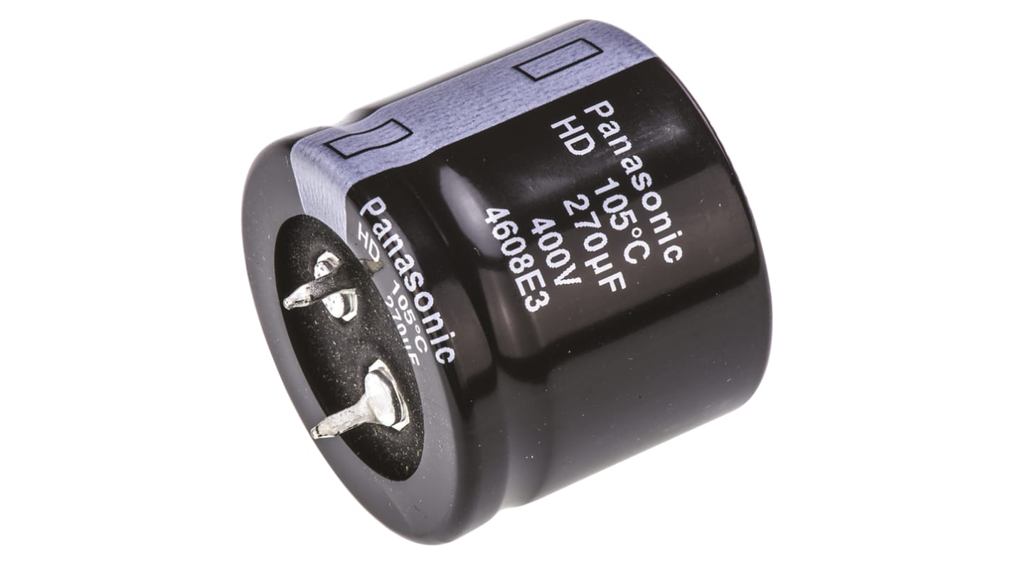 Panasonic 270μF Electrolytic Aluminium Electrolytic Capacitor 400V dc, Through Hole - EETHD2G271KJ