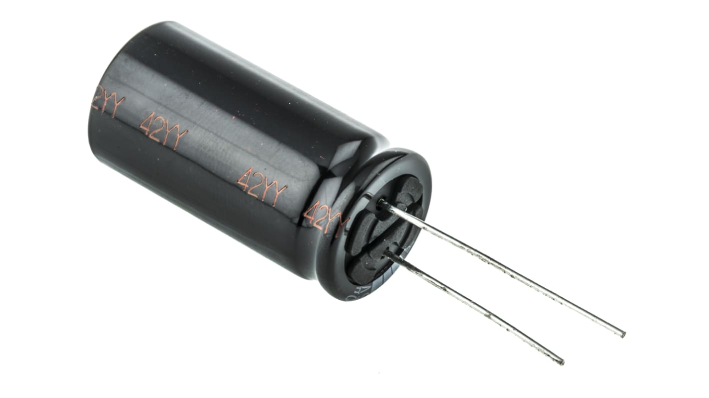 Panasonic 15000μF Aluminium Electrolytic Capacitor 16V dc, Radial, Through Hole - EEUHD1C153