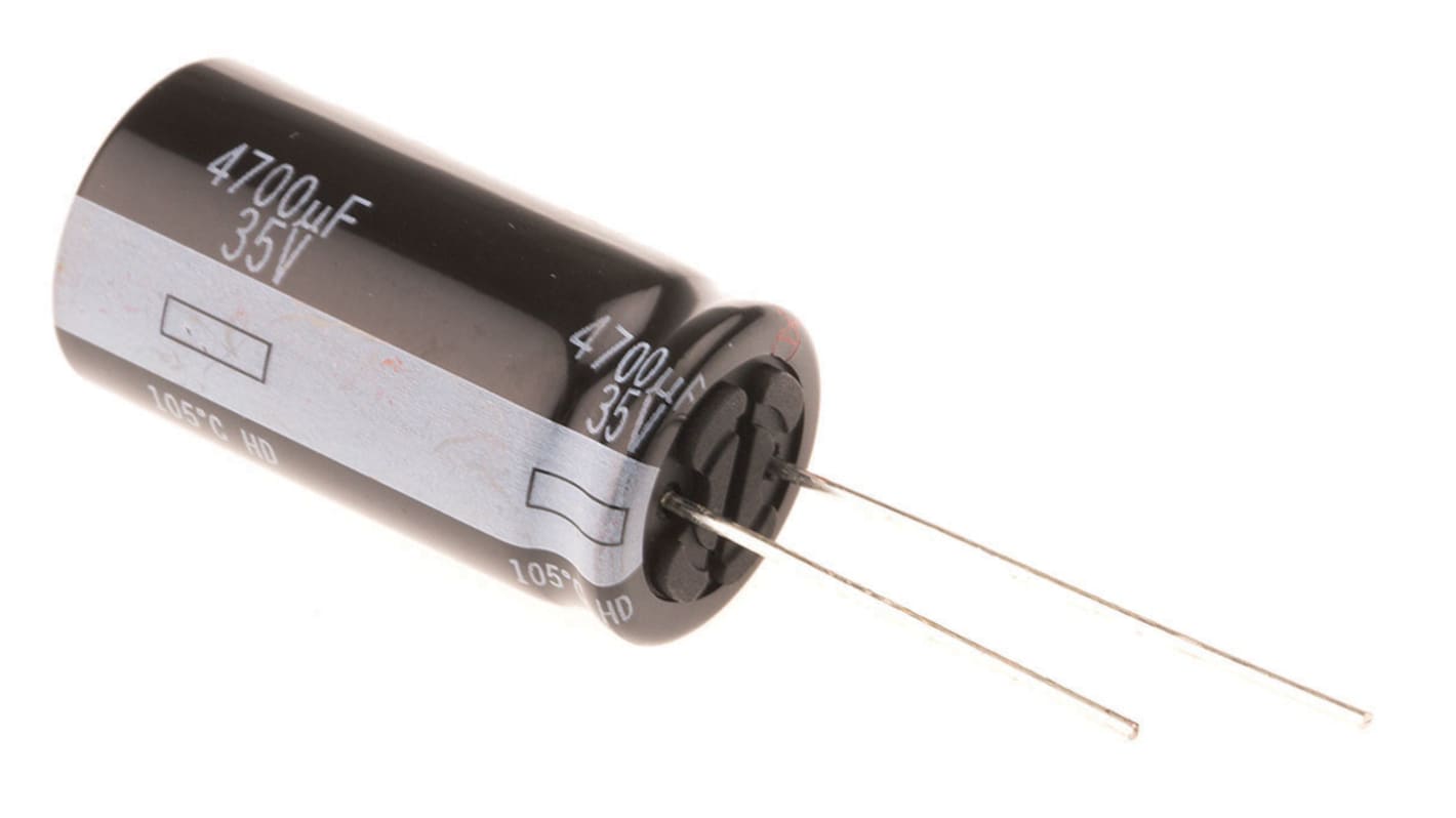 Condensateur Panasonic série HD RADIAL, Aluminium électrolytique 4700μF, 35V c.c.