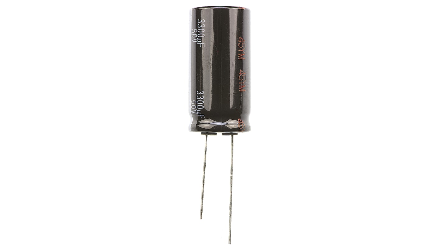 Panasonic 3300μF Aluminium Electrolytic Capacitor 50V dc, Radial, Through Hole - EEUHD1H332