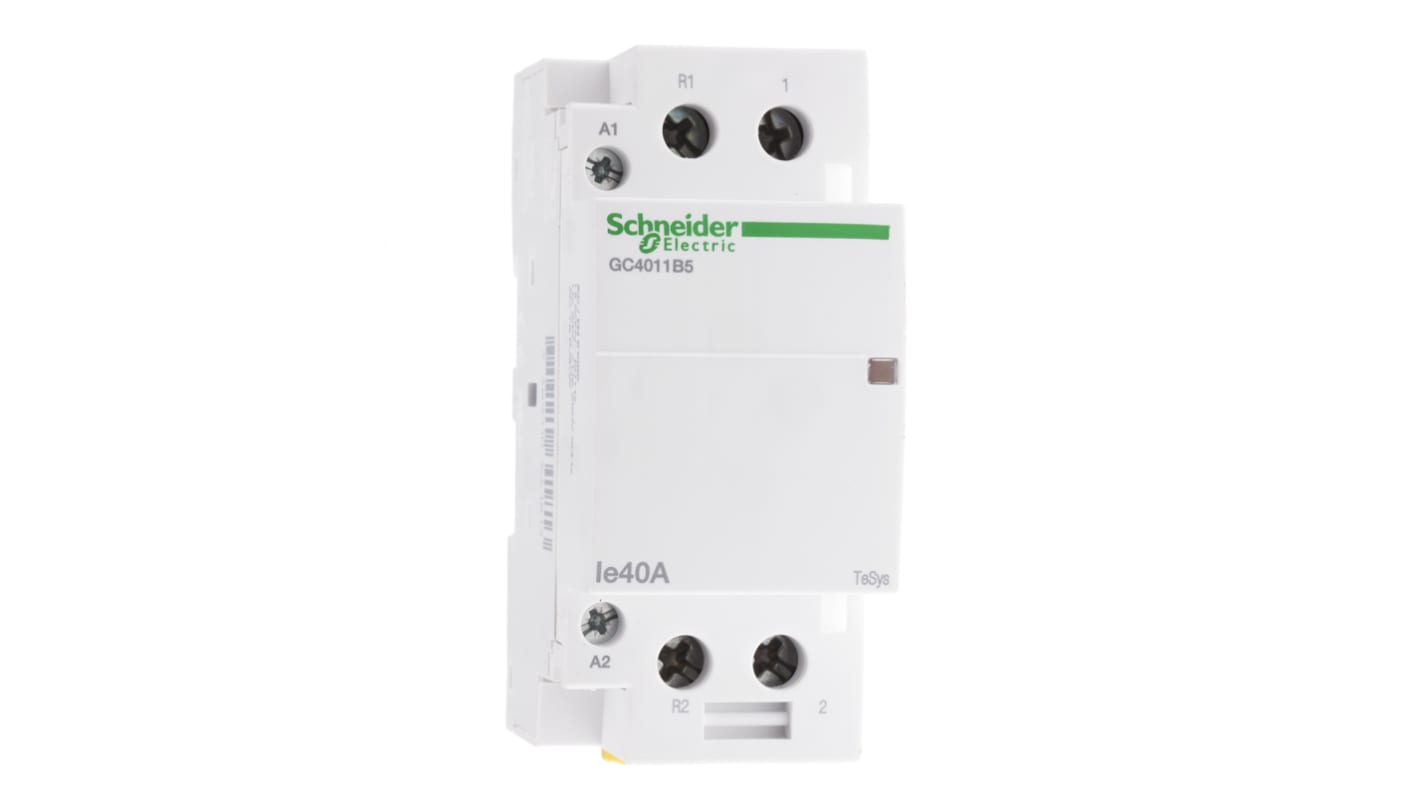 Schneider Electric TeSys GC GC40 Leistungsschütz 24 V ac-Spule, 2 -polig , 250 Vac / 40 A 1 Schließer, 1 Öffner