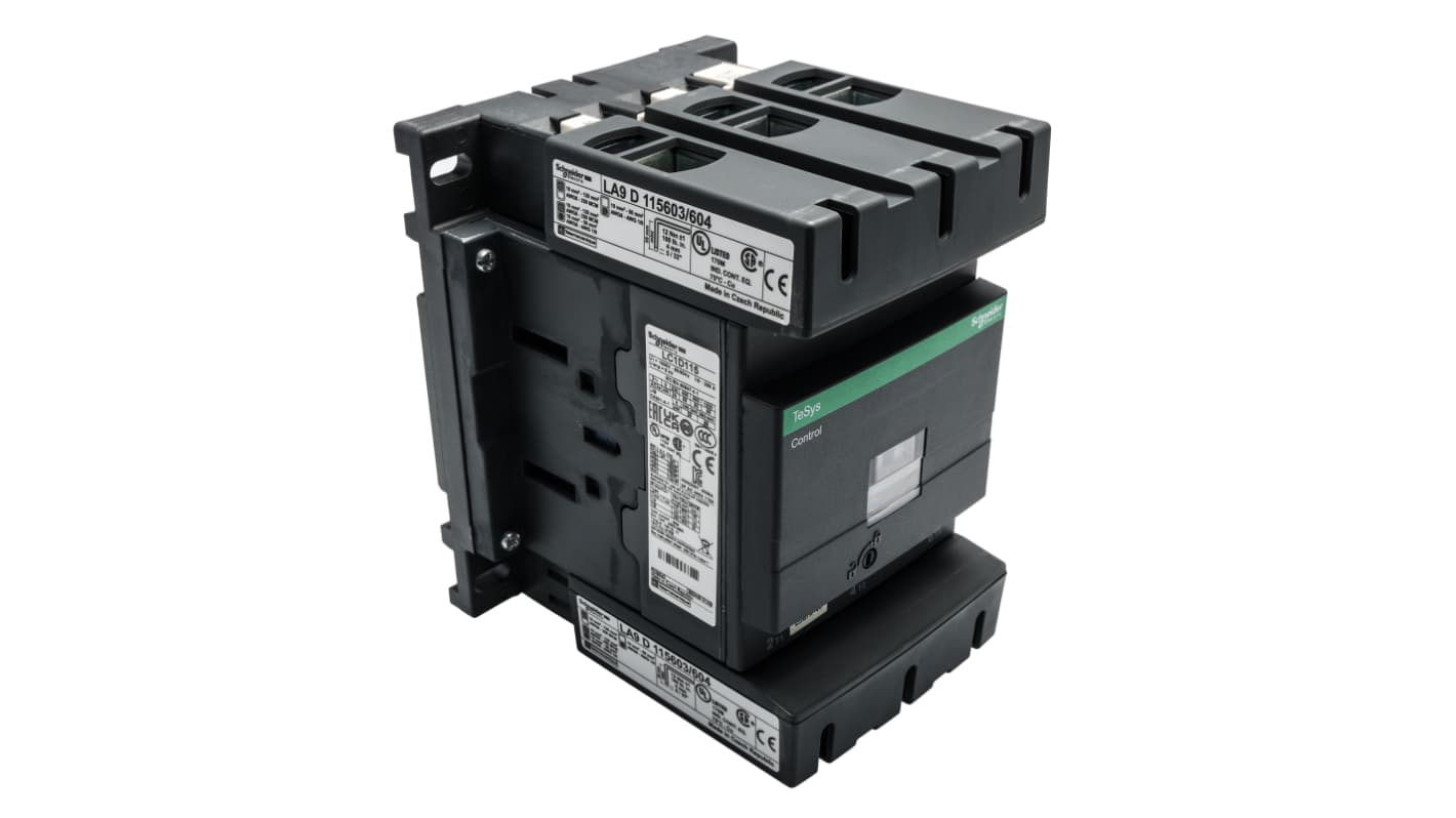 Schneider Electric TeSys D LC1D Contactor, 230 V ac Coil, 3-Pole, 115 A, 55 kW, 3NO, 1 kV ac, 690 V dc