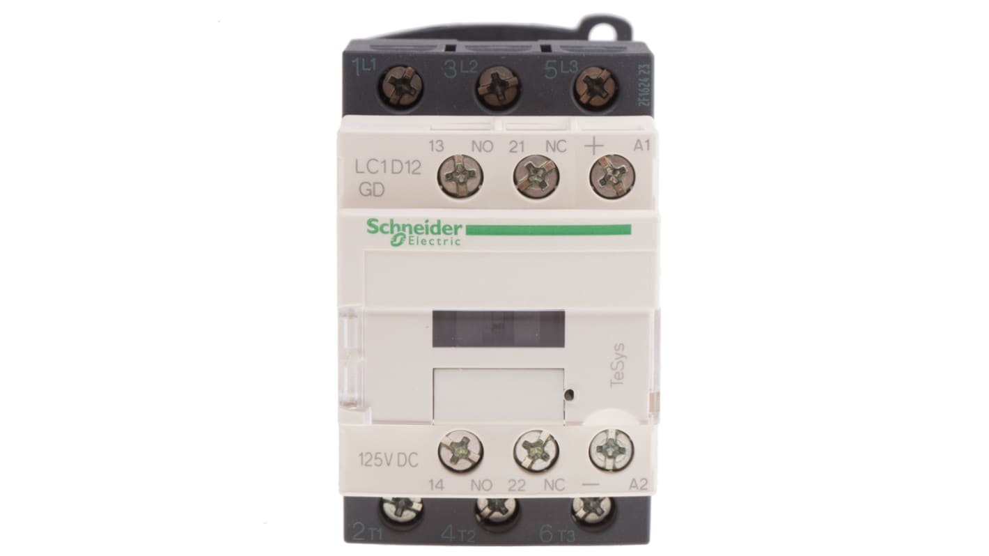 Schneider Electric TeSys D LC1D Leistungsschütz 110 V dc-Spule, 3 -polig , 690 V ac / 12 A 3 Schließer 2-Hilfskontakte