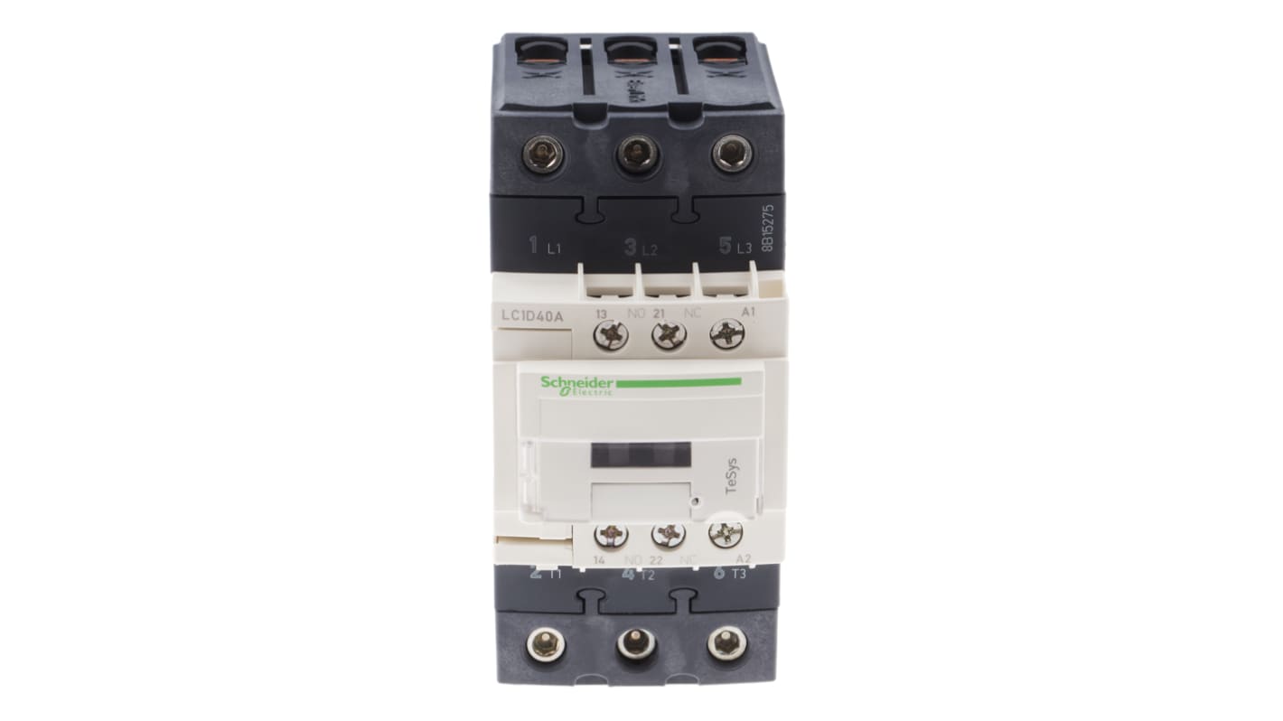 Stycznik 220 V AC Schneider Electric styki: 3 40 A 3NO Montaż na szynie DIN Śruba LC1D40AM7