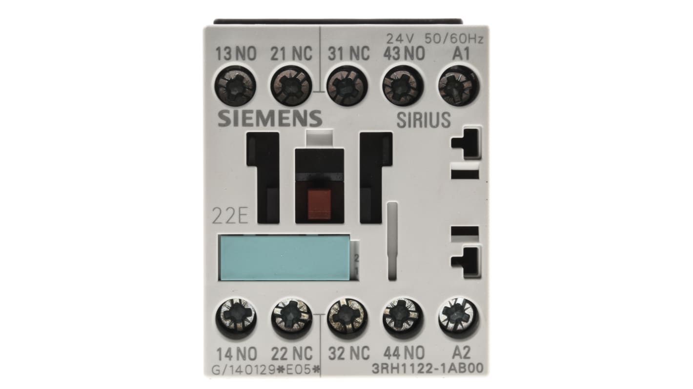 Siemens 3RH1 Overload Relay 2NO/2NC, 10 A Contact Rating, 24 V ac, Sirius Classic