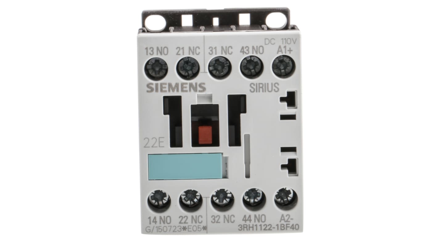 Siemens 3RH1 Overload Relay 2NO/2NC, 10 A Contact Rating, 110 V dc, Sirius Classic